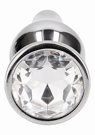 Plug Sparkling Sapphire - 3.9 Inch - Silver