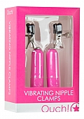 Vibrating Nipple Clamps - Pink