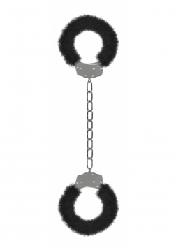 Beginner's Furry Legcuffs  - Black