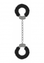 Beginner's Furry Legcuffs  - Black