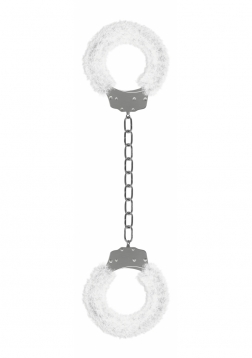 Beginner's Furry Legcuffs  - White