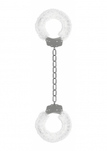 Beginner's Furry Legcuffs  - White