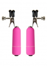 Vibrating Nipple Clamps - Pink