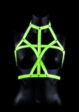 Bra Harness - Glow in the Dark - Neon Green/Black - L/XL