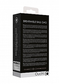 Breathable Ball Gag - With Roughend Denim Straps - Black ..