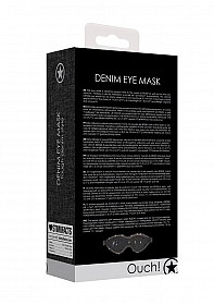 Denim Eye Mask - Roughend Denim Style - Black ..