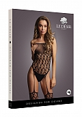 Strapless, Crotchless Teddy with Stockings - One Size