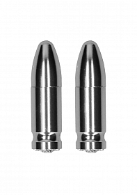 Magnetic Nipple Clamps - Diamond Bullet - Silver