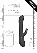 VIVE-CHOU Rechargeable Vibrating Silicone Rabbit with Interchangeable Clitoral Sleeves - Black..