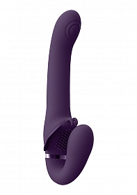 Satu - Pulse-Wave & Vibrating Strapless Strapon - Purple