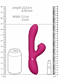 VIVE-HIDE Rechargeable Pulse & Airwave Technology Silicone Vibrator - Pink..