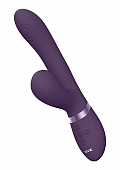 VIVE-HIDE Rechargeable Pulse & Airwave Technology Silicone Vibrator - Purple..