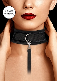 Velvet Adjustable Collar with Leash
