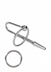 Stainless Steel Penis Plug with Glans Ring - 0.3\