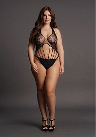 Strappy Lace Teddy - Plus Size