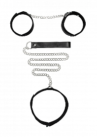 Velcro Collar with Leash and Handcuffs