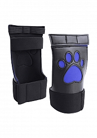 Ouch Puppy Play - Neoprene Puppy Paw Gloves - Blue