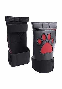 Ouch Puppy Play - Neoprene Puppy Paw Gloves - Red