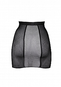 High-Waist Fishnet Skirt - One Size
