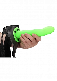 Glow in the Dark Curved Hollow Strap-On - 8\