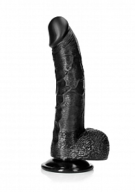 Curved Realistic Dildo with Balls and Suction Cup - 8\