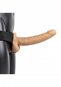 Hollow Strap-on with Balls - 9'' / 23 cm - Tan