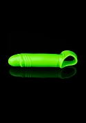 Smooth Stretchy Penis Sleeve - Glow in the Dark - Neon Green