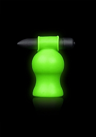 Vibrating Head Masturbator - Glow in the Dark - Neon Green