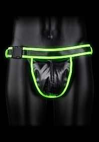 Buckle Jock Strap - GitD - Neon Green/Black - S/M
