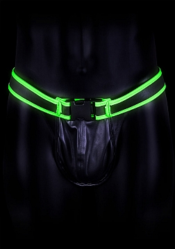 Buckle Jock Strap - GitD - Neon Green/Black - L/XL