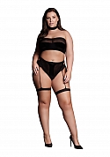 Ananke XII - Three Piece with Choker, Bandeau Top and Pantie with Garters