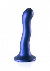 Ultra Soft Curvy G-Spot Dildo - 7'' / 17 cm - Metallic Blue