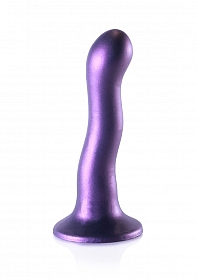 Ultra Soft Curvy G-Spot Dildo -7''/17 cm-Metallic Purple