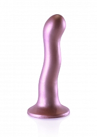 Ultra Soft Curvy G-Spot Dildo - 7'' / 17 cm - Rose Gold