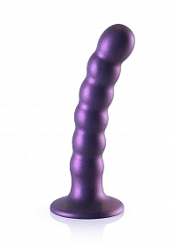 Beaded G-Spot Dildo - 5'' / 13 cm - Metallic Purple