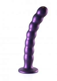 Beaded G-Spot Dildo - 8'' / 20,5 cm - Metallic Purple