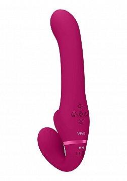 Dual Pulse-Wave & Airwave Strapless Strapon - Pink