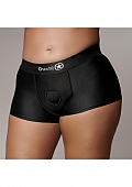Ouch! Vibrating Strap-on Boxer - Black - XL/XXL
