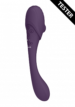 Double Ended Pulse Wave Bendable Vibrator - Purple - Tester