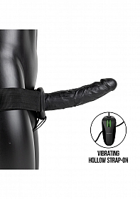 Vibrating Hollow Strap-on No Balls - 8'' / 20,5 cm - Black