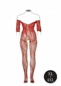 Lace Long-Sleeved Bodystocking - Queen Size