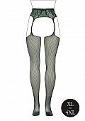 Fishnet and Lace Garterbelt Stockings - Queen Size