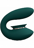 Twitch 3 - Rechargeable Vibrator & Suction - Silicone - 10 Speed - Forest Green
