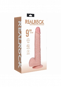 RealRock Ultra Realistic Skin - Vibrating Rechargeable - Regular Straight with Balls 9\