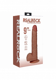 RealRock Ultra Realistic Skin - Vibrating Rechargeable - Regular Straight with Balls 9\