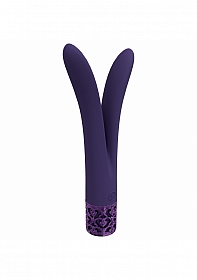 Royal Gems - Dueling Queens - 10 Speed Silicone Rechargeable Vibrator - Purple