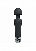 Royal Gems - Scepter - 10 Speed Silicone Rechargeable Vibrator - Black