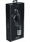 Royal Gems - Royal Rabbit - 10 Speed Silicone Rechargeable Vibrator - Black