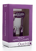 Pinch Nipple Clamps - Purple