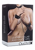 Leather Collar and Handcuffs